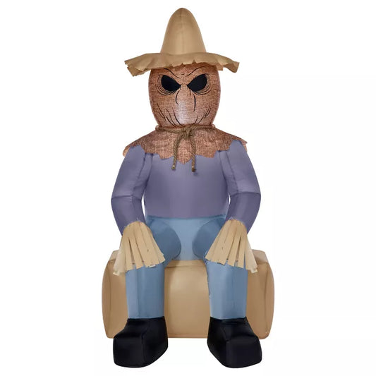4 Ft Light-Up Scarecrow Inflatable Decoration - US 8413