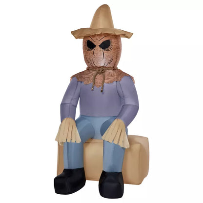 4 Ft Light-Up Scarecrow Inflatable Decoration - US 8413