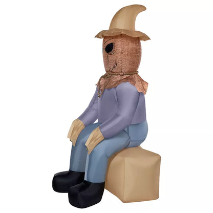 4 Ft Light-Up Scarecrow Inflatable Decoration - US 8413