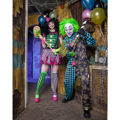 Adult Neon Clown Costume - US 6508