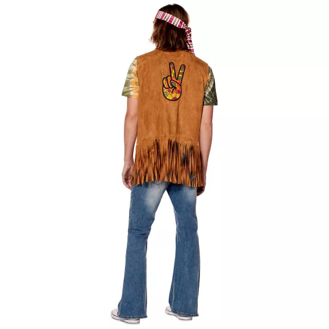 Adult Peace Hippie Fringe Vest - US 9312