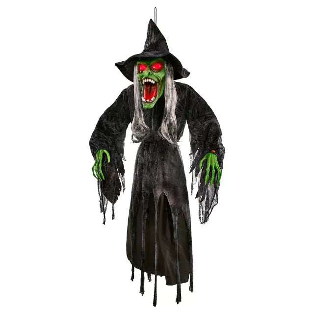 4 Ft Hanging Green Wicked Witch Decoration - US 0939