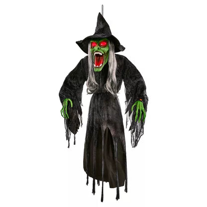 4 Ft Hanging Green Wicked Witch Decoration - US 0939