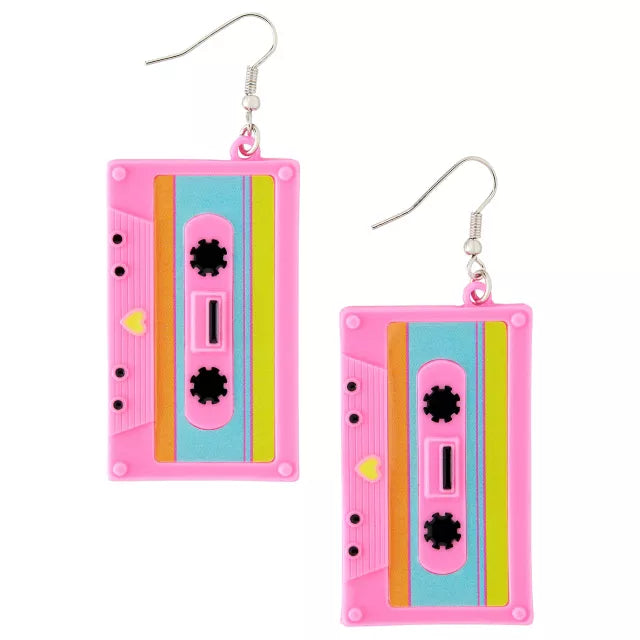'80s Cassette Tape Earrings - US 0100