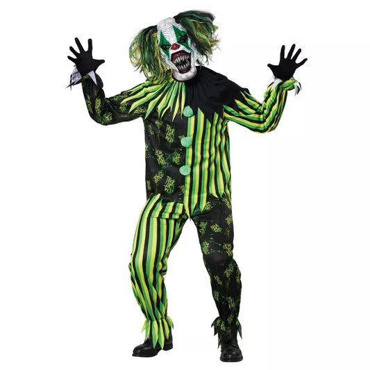 Adult Neon Chaos Clown Costume - US 4547