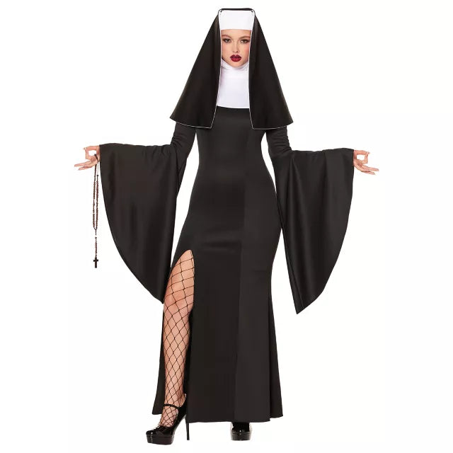 Adult Long Sexy Nun Costume - US 3286