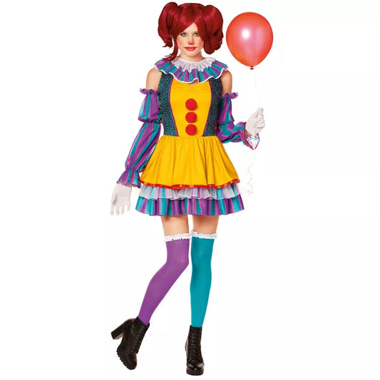 Adult Classic Pennywise Dress Costume - It - US 3051