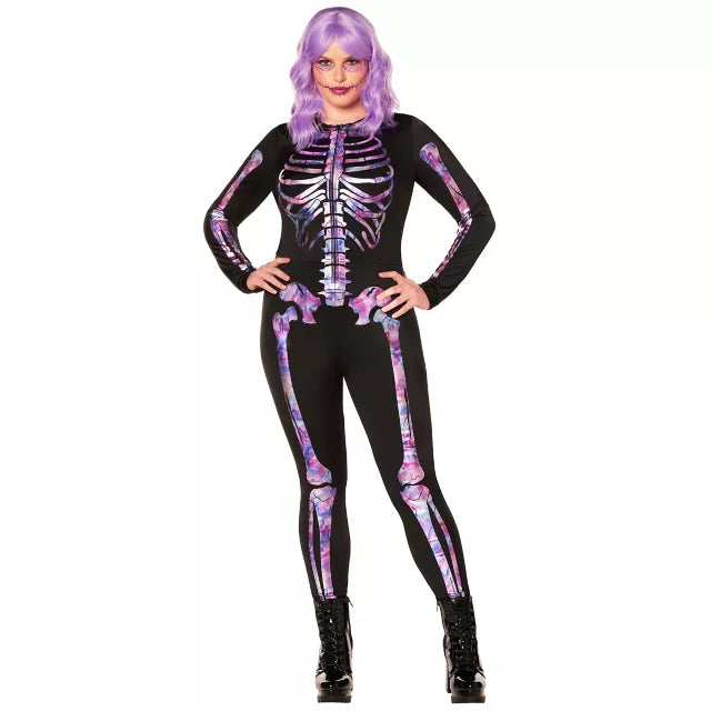 Adult Neon Skeleton Catsuit - US 5682