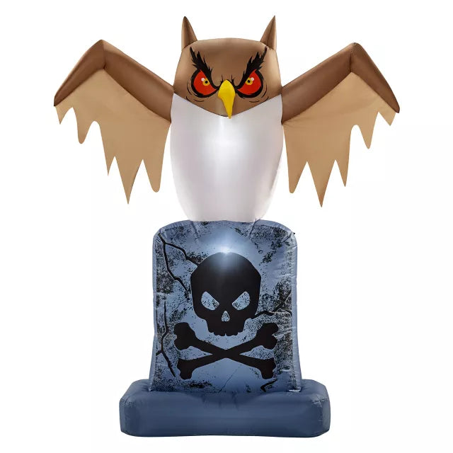 4.5 Ft. Owl Tombstone Light-Up Inflatable Decoration - US 1581