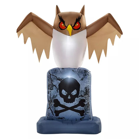4.5 Ft. Owl Tombstone Light-Up Inflatable Decoration - US 1581