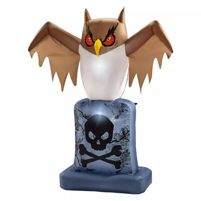 4.5 Ft. Owl Tombstone Light-Up Inflatable Decoration - US 1581
