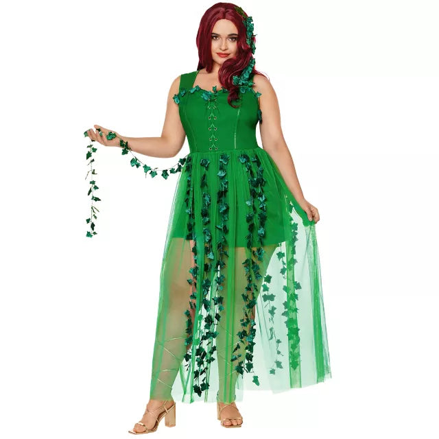 Adult Poison Ivy Plus Size Dress Costume - DC - US 5017
