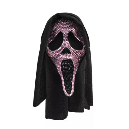 Adult Ghost Face Pink Bling Full Mask - US 8036