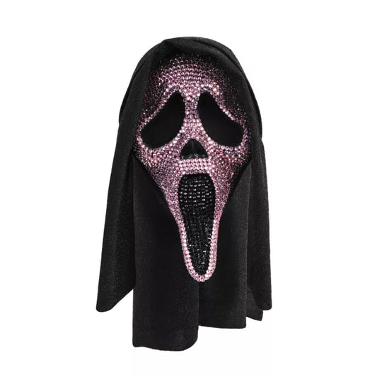 Adult Ghost Face Pink Bling Full Mask - US 8036