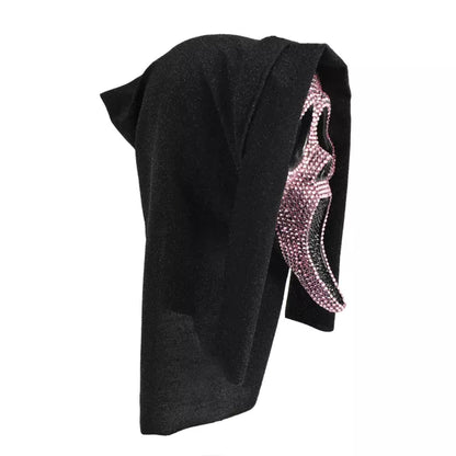 Adult Ghost Face Pink Bling Full Mask - US 8036