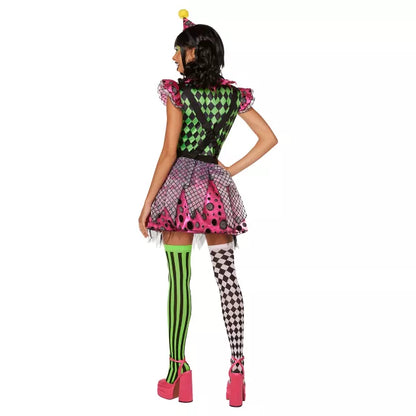 Adult Neon Clown Costume - US 5389