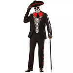 Adult Day of the Dead Skeleton Suit Costume - US 3773