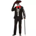 Adult Day of the Dead Skeleton Suit Costume - US 3773