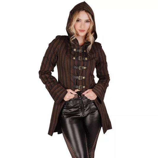 Adult Hooded Steampunk Jacket - US 0240