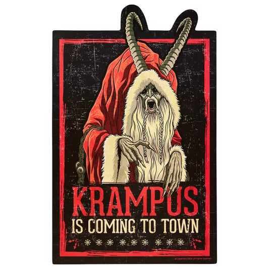 18" Krampus Is Coming to Town Sign - US 8245