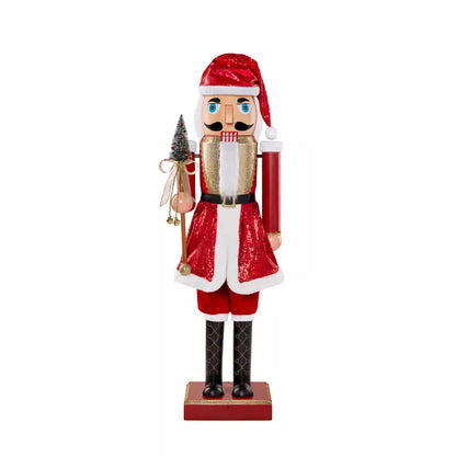 5 Ft 2 In Collapsible Animated Santa Claus Nutcracker - US 4669