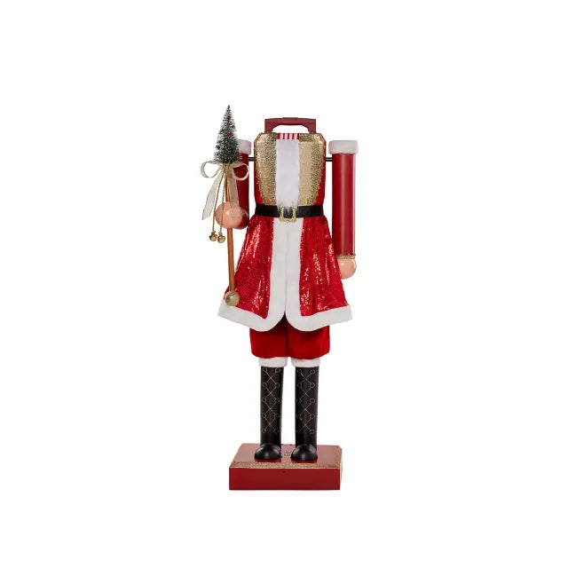 5 Ft 2 In Collapsible Animated Santa Claus Nutcracker - US 4669