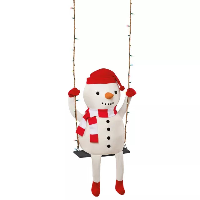 3 Ft 10 In Swinging Snowman Animatronic - US 3738