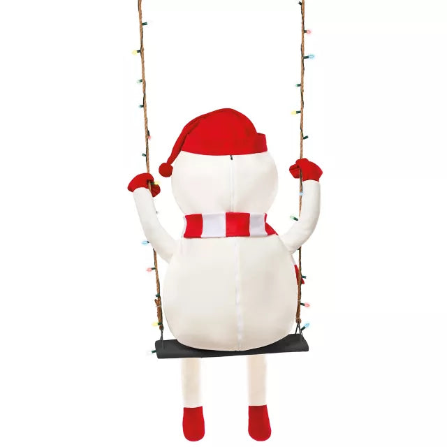 3 Ft 10 In Swinging Snowman Animatronic - US 3738