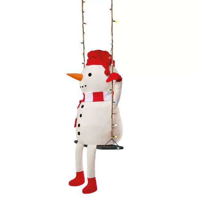 3 Ft 10 In Swinging Snowman Animatronic - US 3738