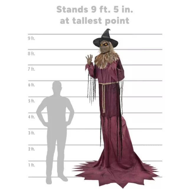 9 Ft 5 In Sinister Straw Man Animatronic - US 5339