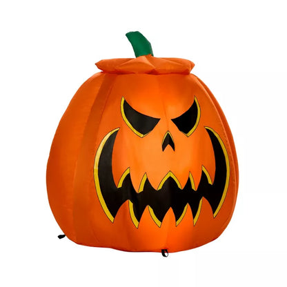 3 Ft 7 In Light-Up Animated Rising Pumpkin Cat Inflatable Decoration - US 8746