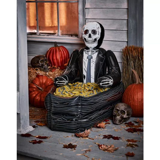 3.5 Ft Inflatable Skeleton Coffin Cooler - US 6015