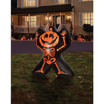 2 Ft Light-Up Jack-O-Lantern Skeleton Inflatable Decoration - US 6642