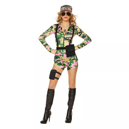 Adult Pink Camo Cutie Romper Costume - US 8483
