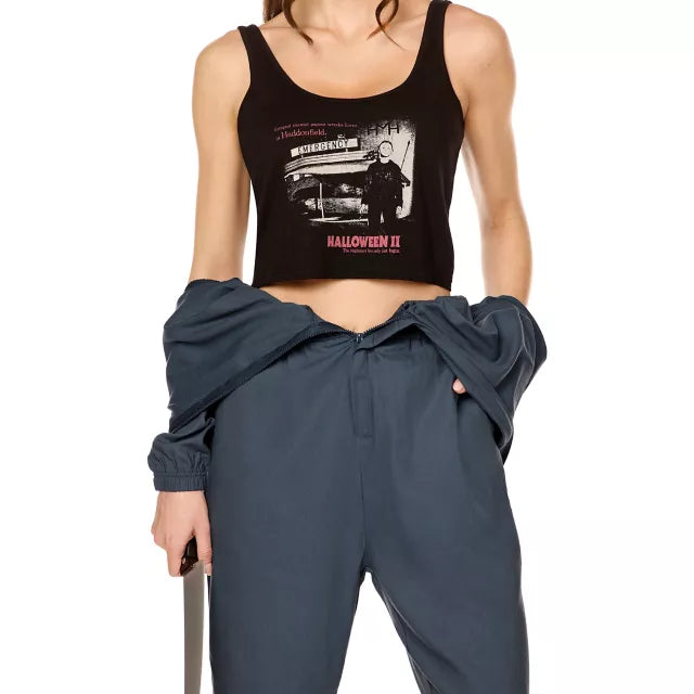 Adult Michael Myers Jumpsuit with Crop Top Costume - Halloween II - US 6716