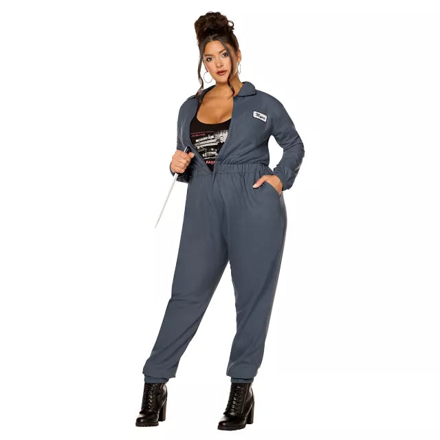 Adult Michael Myers Jumpsuit with Crop Top Costume - Halloween II - US 6716