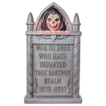 24 Inch Light-Up Woe To Thee Grim Reaper Animated Tombstone Blow Mold - US 8508