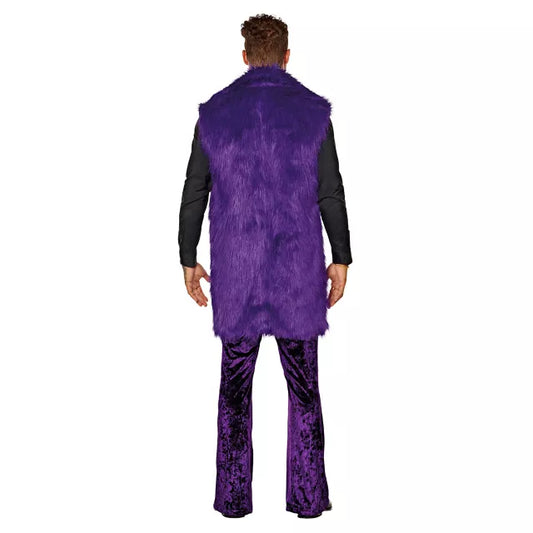 Adult Fuzzy Purple Vest Jacket - US 7639