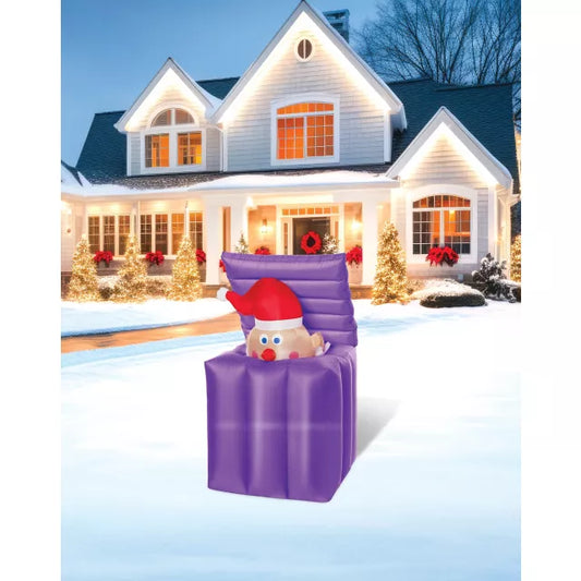 4 Ft 11 In Light-Up Charlie-in-the-Box Animated Inflatable Decoration - Rudolph the Red-Nosed Reindeer - US 3230