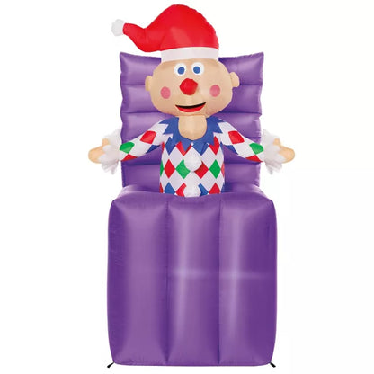 4 Ft 11 In Light-Up Charlie-in-the-Box Animated Inflatable Decoration - Rudolph the Red-Nosed Reindeer - US 3230