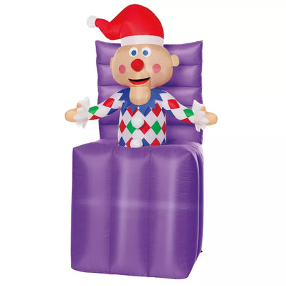 4 Ft 11 In Light-Up Charlie-in-the-Box Animated Inflatable Decoration - Rudolph the Red-Nosed Reindeer - US 3230