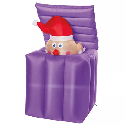 4 Ft 11 In Light-Up Charlie-in-the-Box Animated Inflatable Decoration - Rudolph the Red-Nosed Reindeer - US 3230