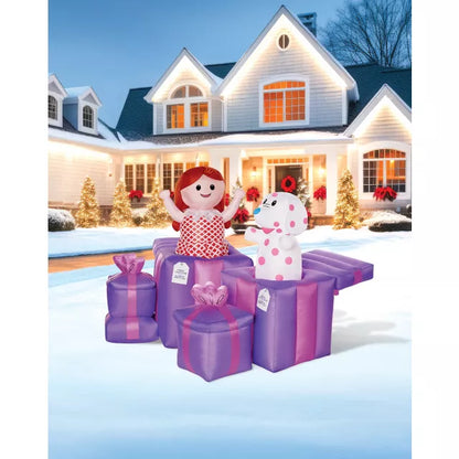 4 Ft 2 In Light-Up Misfit Doll & Misfit Elephant Animated Inflatable Decoration - Rudolph the Red-Nosed Reindeer - US 2841