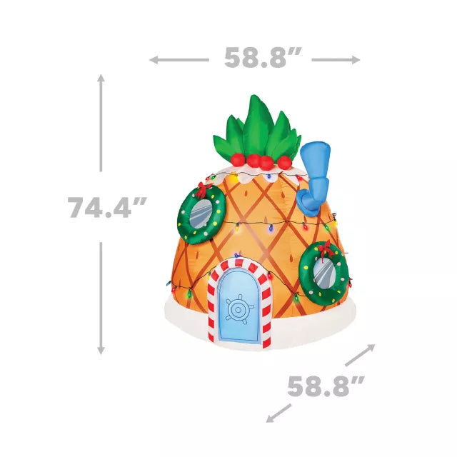 6 Ft Light-Up Pineapple Inflatable Decoration – SpongeBob SquarePants - US 9226