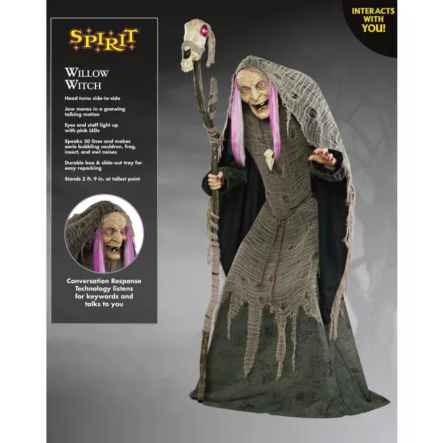 5 Ft 9 In Willow Witch Animatronic - US 9913
