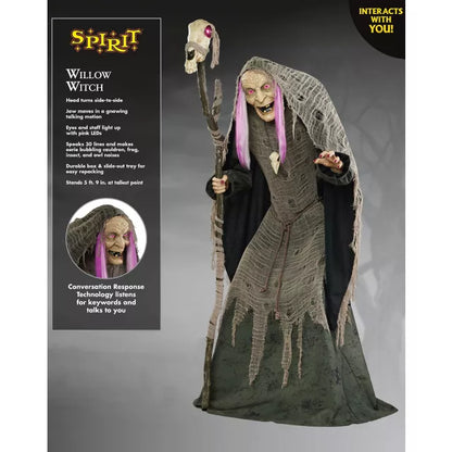 5 Ft 9 In Willow Witch Animatronic - US 9913