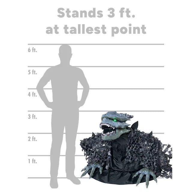 3 Ft Bog Monster Animatronic - US 0106