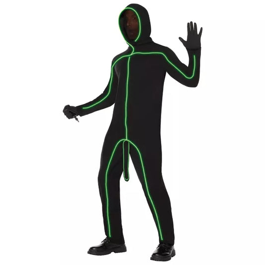 Adult Light-Up Crude Stick Figure Costume - US 2450