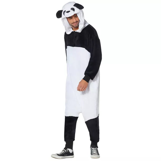 Adult Panda Hooded Jumpsuit Costume - US 7119