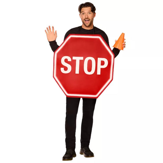 Adult Light-Up Stop Sign 3D Foam Costume - US 3482